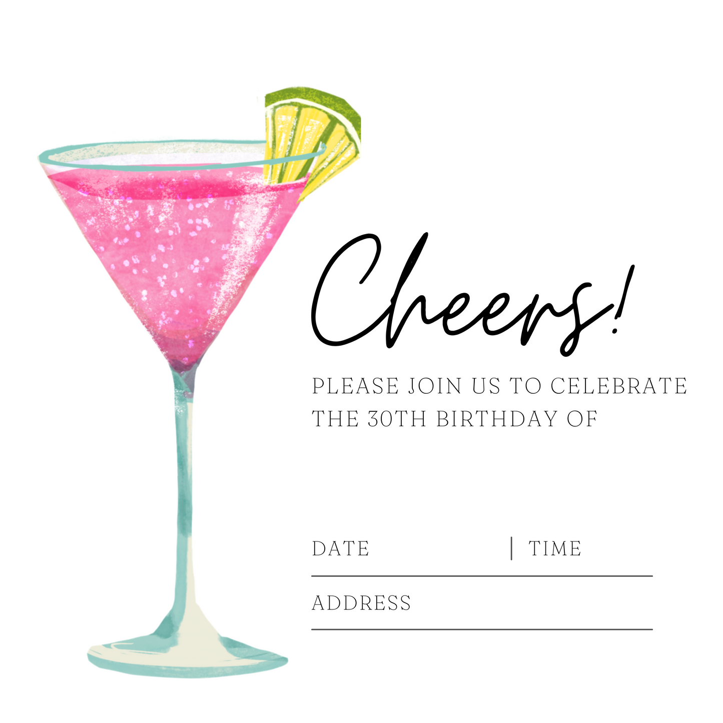 Cheers! Birthday Invite (pack of 20)