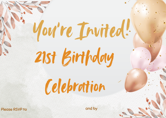 21st Birthday Invites (20 pack)