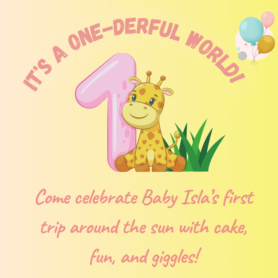 1st Birthday Invite (Pack of 20)